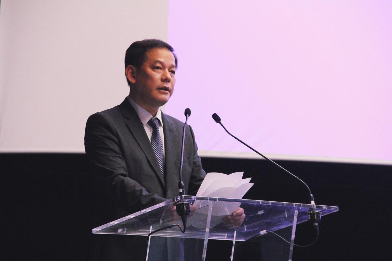 海外网法国融媒体中心总经理陈翔致辞。主办方供图