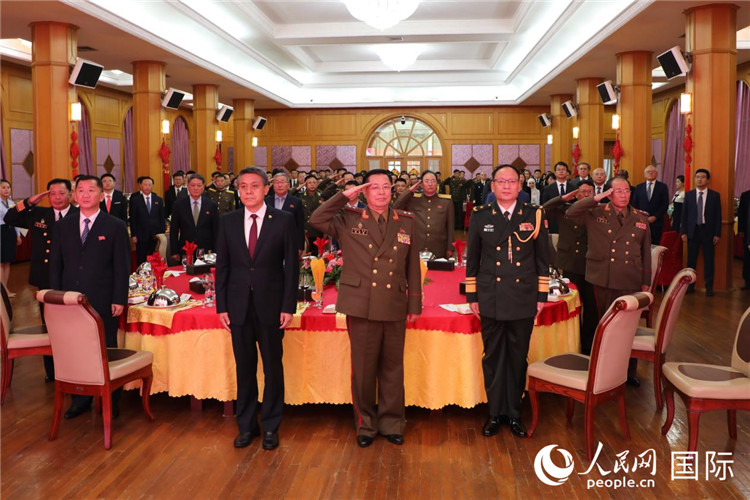 当地时间7月22日,中国驻朝鲜使馆举行庆祝中国人民解放军建军98周年招待会。人民网记者 刘融摄